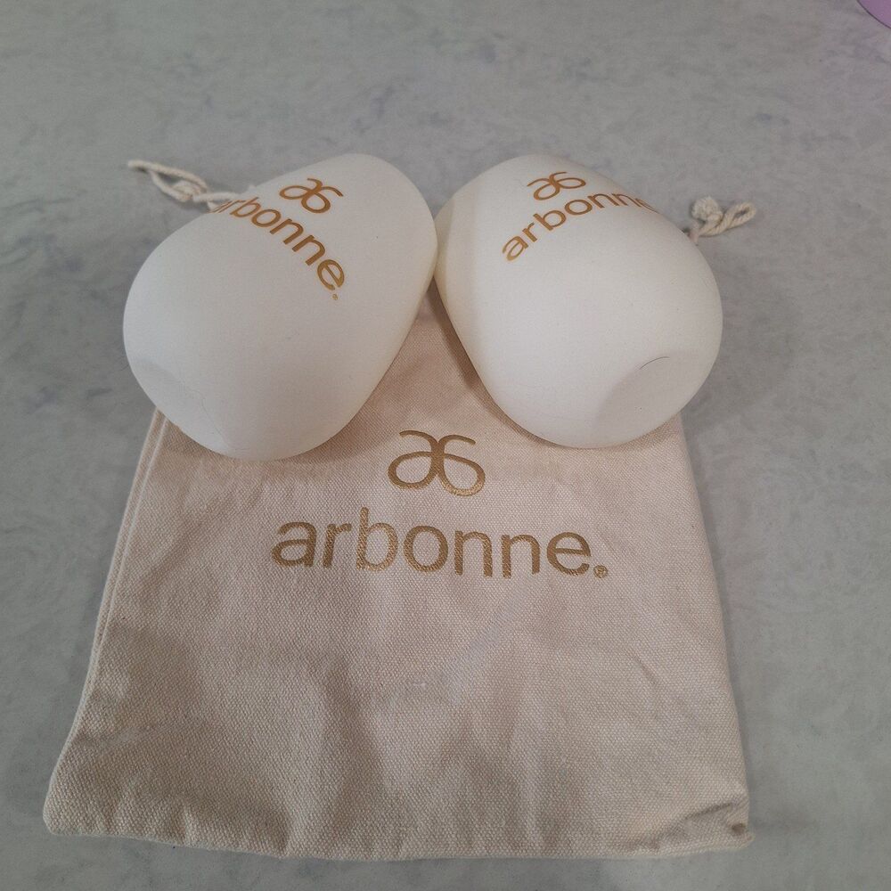 Pair of 2 Arbonne silicone wine glasses / goblets/ cups for camping and picnics